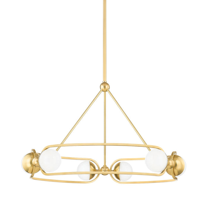 Hudson Valley 2531-AGB LED Chandelier, Aged Brass