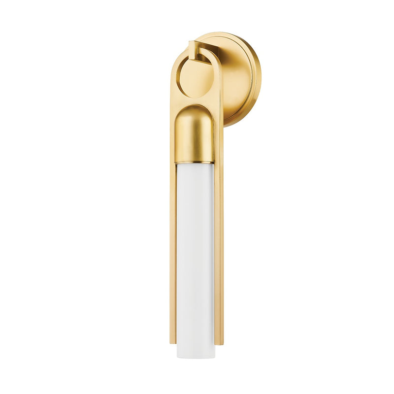 Hudson Valley 2617-AGB One Light Wall Sconce, Aged Brass