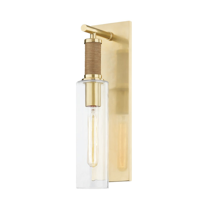 Hudson Valley 2618-AGB One Light Wall Sconce, Aged Brass