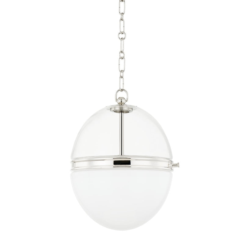 Hudson Valley 3815-PN One Light Pendant, Polished Nickel