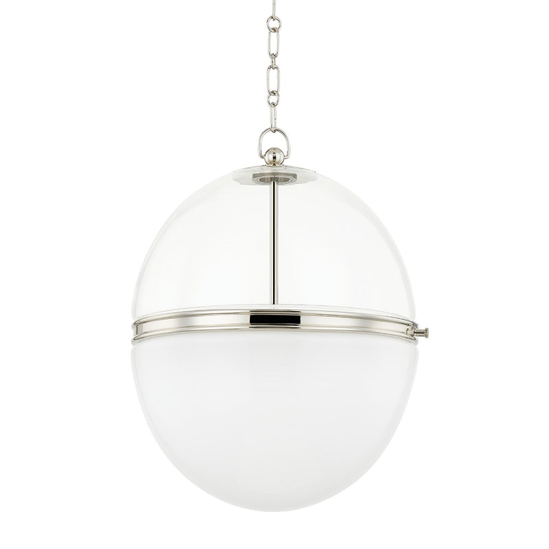 Hudson Valley 3821-PN One Light Pendant, Polished Nickel