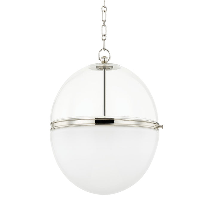 Hudson Valley 3821-PN One Light Pendant, Polished Nickel