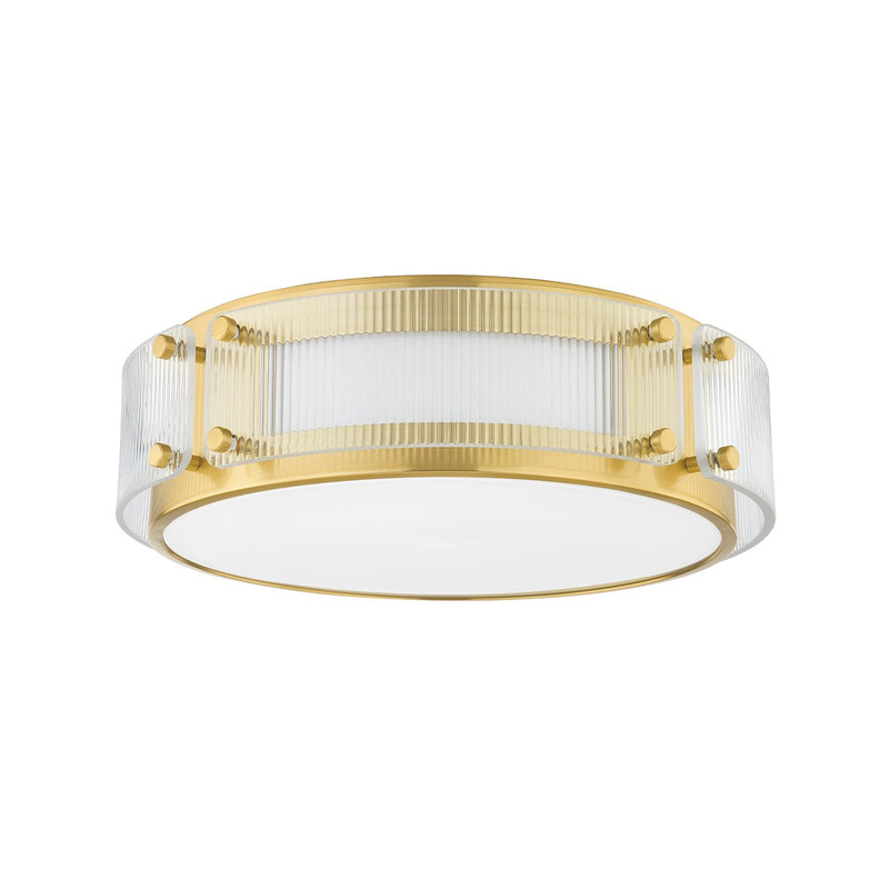 Hudson Valley 4714-AGB LED Flush Mount, Aged Brass
