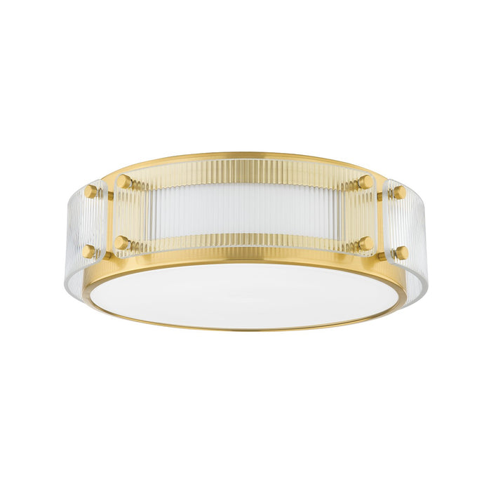 Hudson Valley 4714-AGB LED Flush Mount, Aged Brass