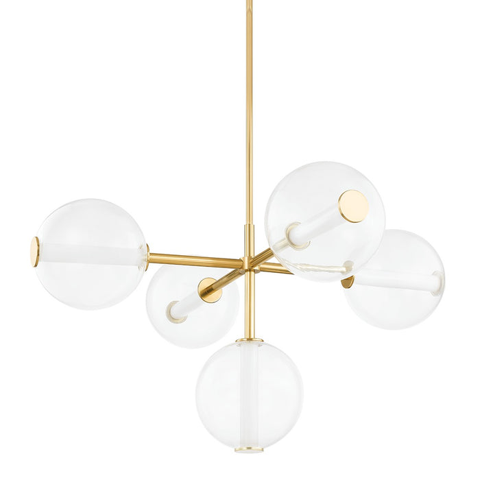 Hudson Valley 5248-AGB LED Chandelier, Aged Brass