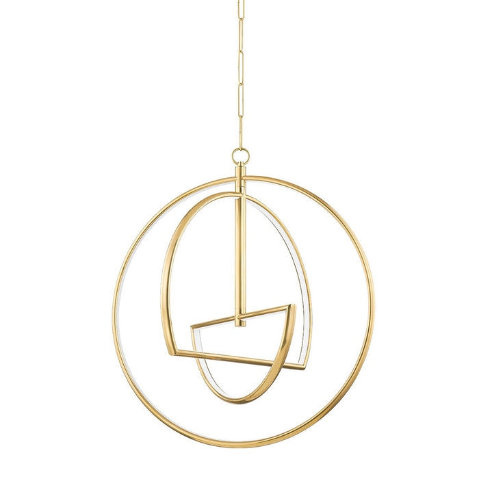 Hudson Valley 5428-AGB LED Chandelier, Aged Brass