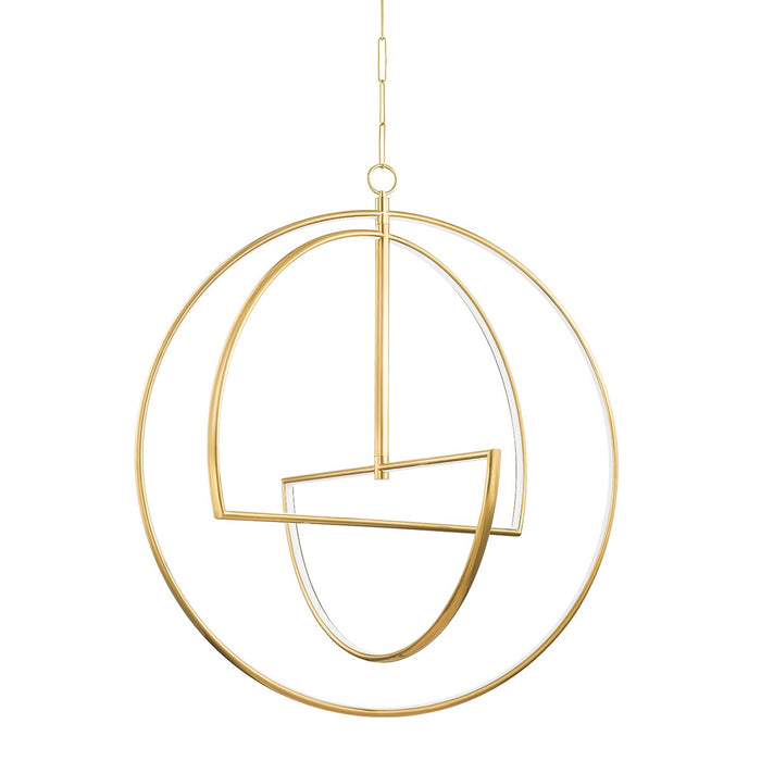 Hudson Valley 5440-AGB LED Chandelier, Aged Brass