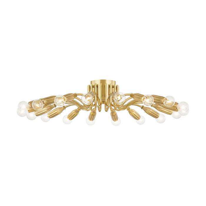 Hudson Valley 5932-AGB 18 Light Semi Flush Mount, Aged Brass