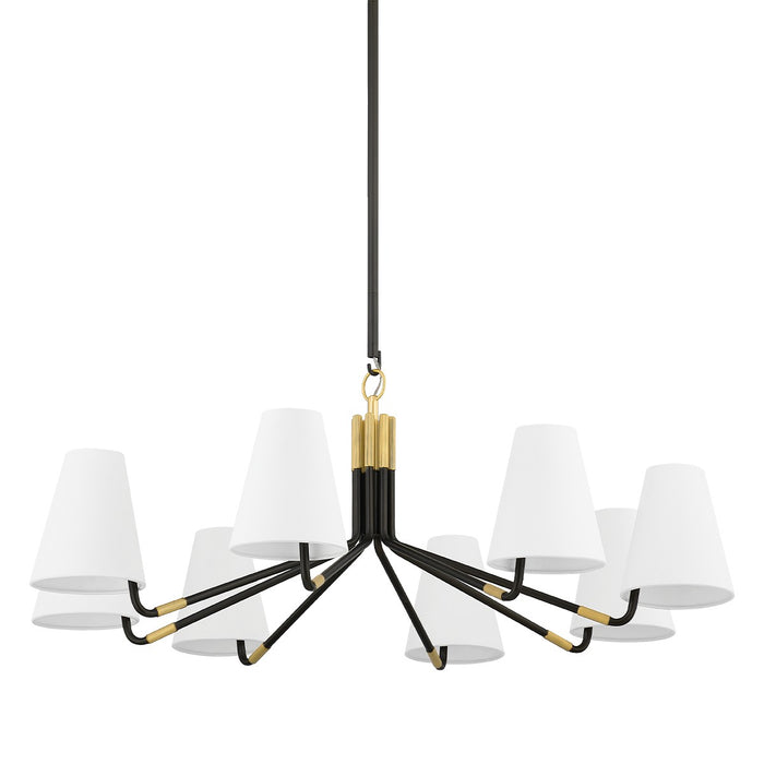 Hudson Valley 6640-AGB/DB Eight Light Chandelier, Aged Brass/Distressed Bronze