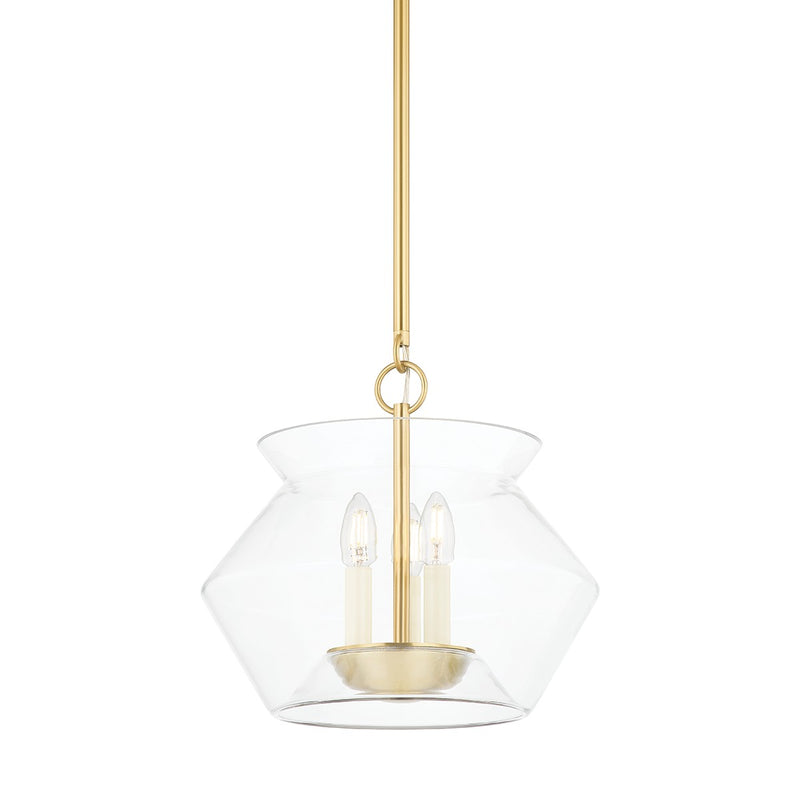 Hudson Valley 8115-AGB Three Light Lantern, Aged Brass