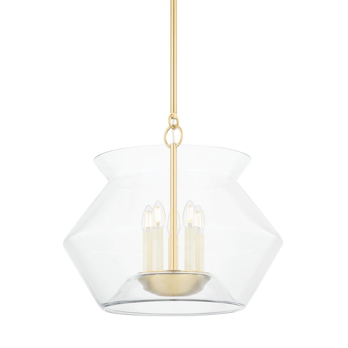 Hudson Valley 8121-AGB Five Light Lantern, Aged Brass