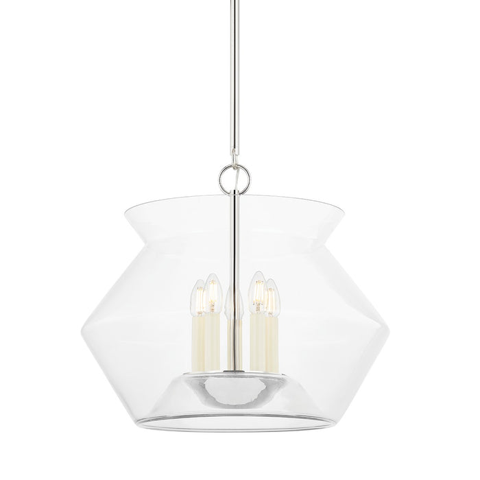 Hudson Valley 8121-PN Five Light Lantern, Polished Nickel