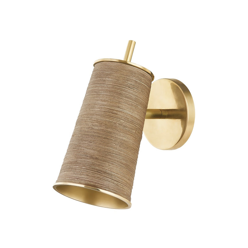 Hudson Valley 9110-AGB One Light Wall Sconce, Aged Brass