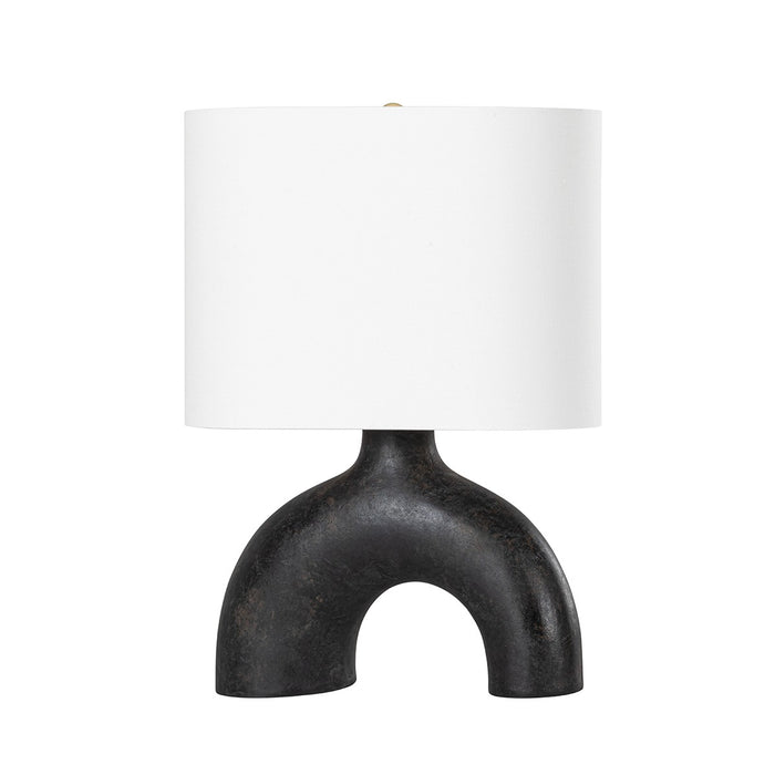 Hudson Valley L1622-AGB/CEC One Light Table Lamp, Aged Brass/Earth Charcoal Ceramic
