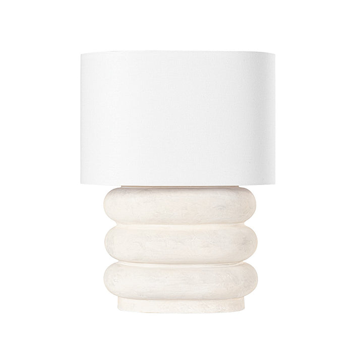 Hudson Valley L1788-AGB/CWI One Light Table Lamp, Aged Brass/Weathered Ivory Ceramic