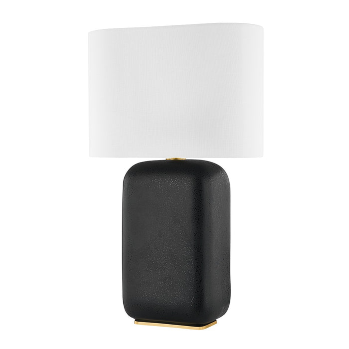 Hudson Valley L1919-AGB/CBV One Light Table Lamp, Aged Brass/Black Lava Ceramic