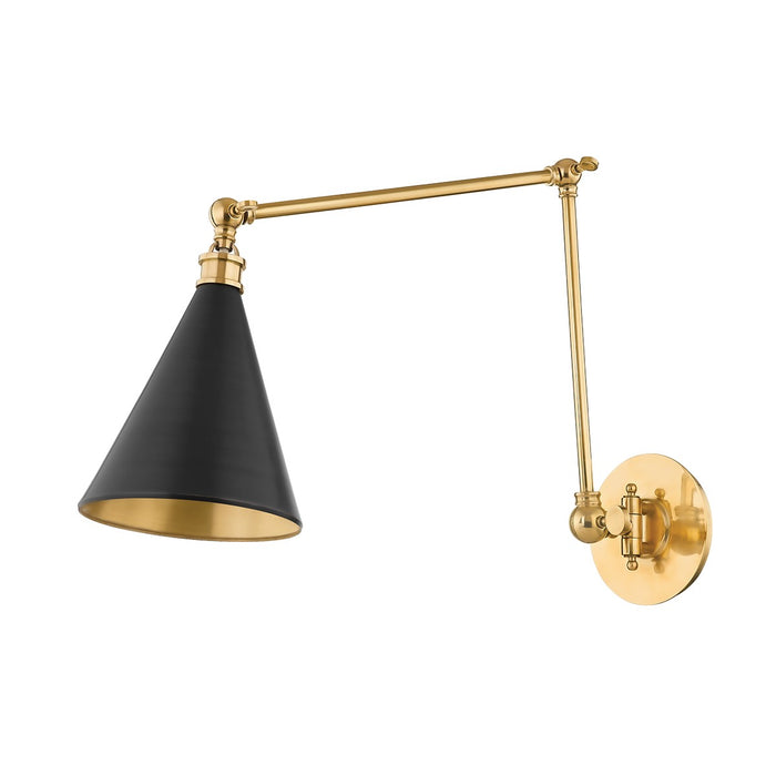 Hudson Valley MDS1301-ADB One Light Wall Sconce, Aged/Antique Distressed Bronze