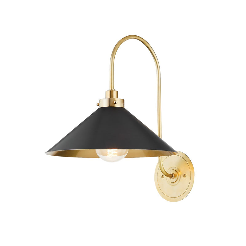 Hudson Valley MDS1400-AGB/DB One Light Wall Sconce, Aged Brass/Distressed Bronze