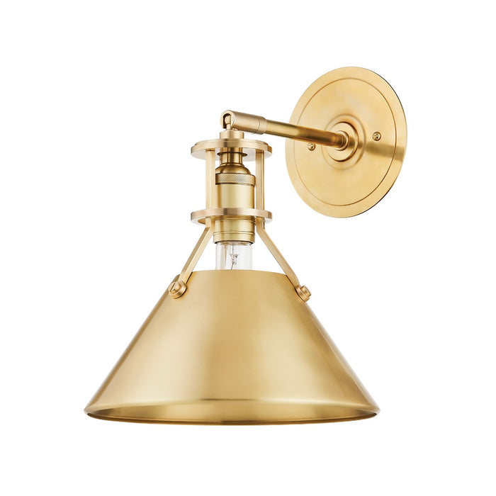 Hudson Valley MDS950-AGB One Light Wall Sconce, Aged Brass