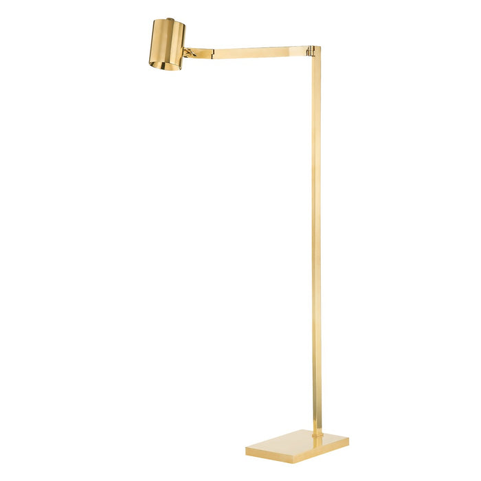 Hudson Valley MDSL1702-AGB One Light Floor Lamp, Aged Brass