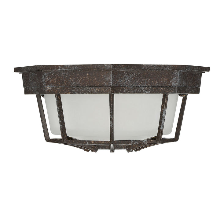 Savoy House 5-2066-72 One Light Flush Mount, Rustic Bronze