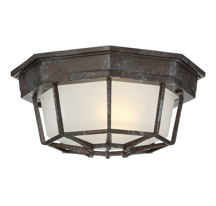 Savoy House 5-2066-72 One Light Flush Mount, Rustic Bronze