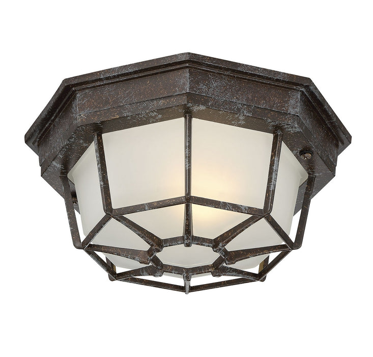 Savoy House 5-2066-72 One Light Flush Mount, Rustic Bronze