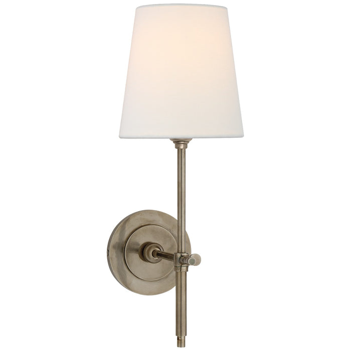 Visual Comfort Signature TOB 2002AN-L One Light Wall Sconce, Antique Nickel