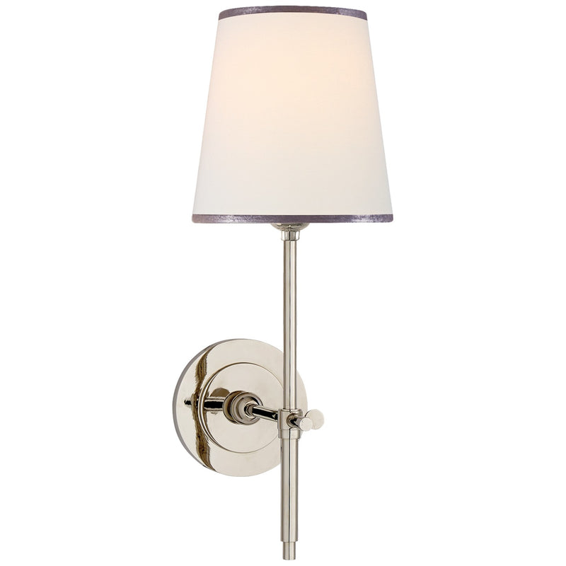 Visual Comfort Signature TOB 2002PN-L/ST One Light Wall Sconce, Polished Nickel
