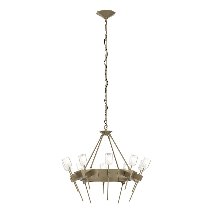 Hubbardton Forge 101525-SKT-84-YC0369 Ten Light Chandelier, Soft Gold