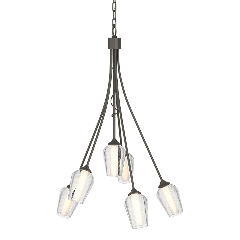 Hubbardton Forge 103043-SKT-07-ZS0354 Six Light Chandelier, Dark Smoke