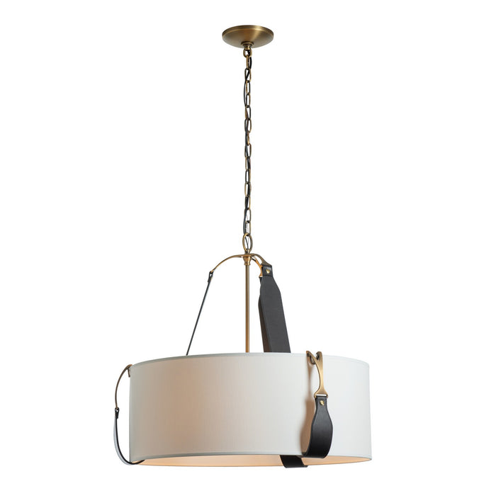 Hubbardton Forge 104070-SKT-27-LK-SF2208 Three Light Pendant, Antique Brass