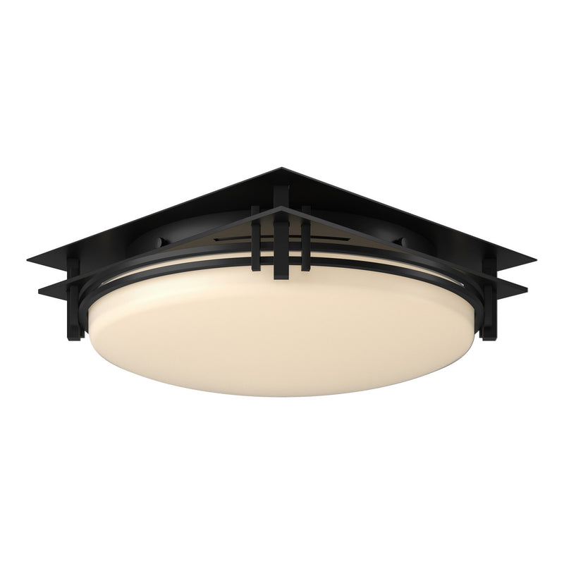 Hubbardton Forge 124394-SKT-10-GG0097 Two Light Semi-Flush Mount, Black