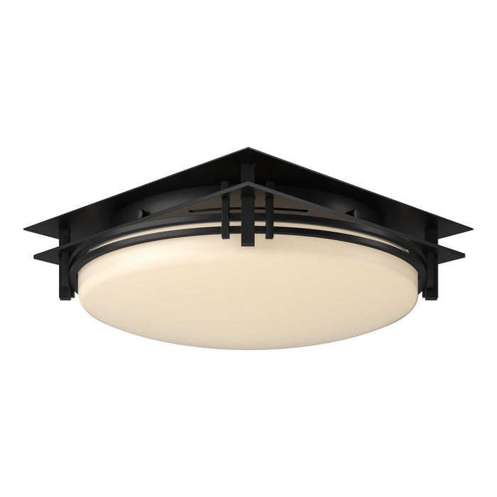 Hubbardton Forge 124394-SKT-10-GG0097 Two Light Semi-Flush Mount, Black