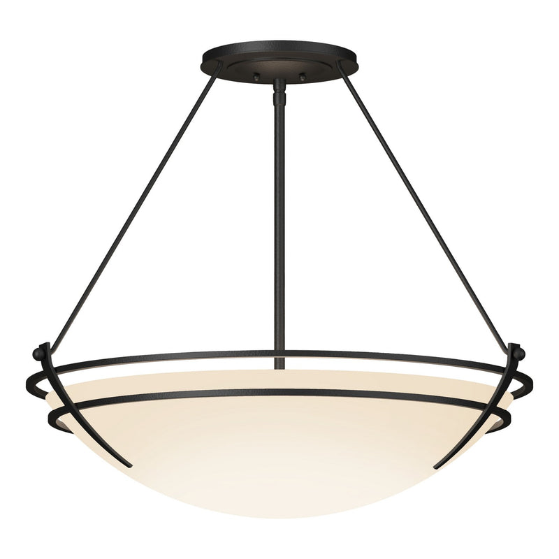Hubbardton Forge 124442-SKT-10-GG0054 Three Light Semi-Flush Mount, Black
