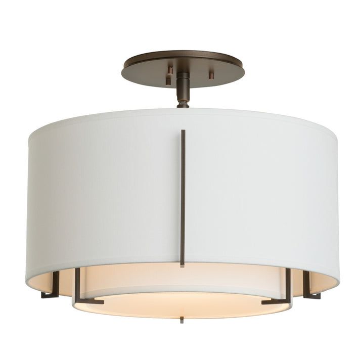 Hubbardton Forge 126501-SKT-07-SF1099-SF1590 One Light Semi-Flush Mount, Dark Smoke