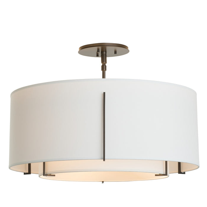 Hubbardton Forge 126503-SKT-07-SF1590-SF2290 Three Light Semi-Flush Mount, Dark Smoke