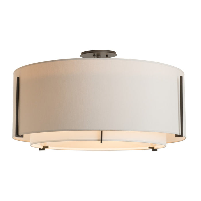 Hubbardton Forge 126505-SKT-07-SF2290-SE2899 Three Light Semi-Flush Mount, Dark Smoke