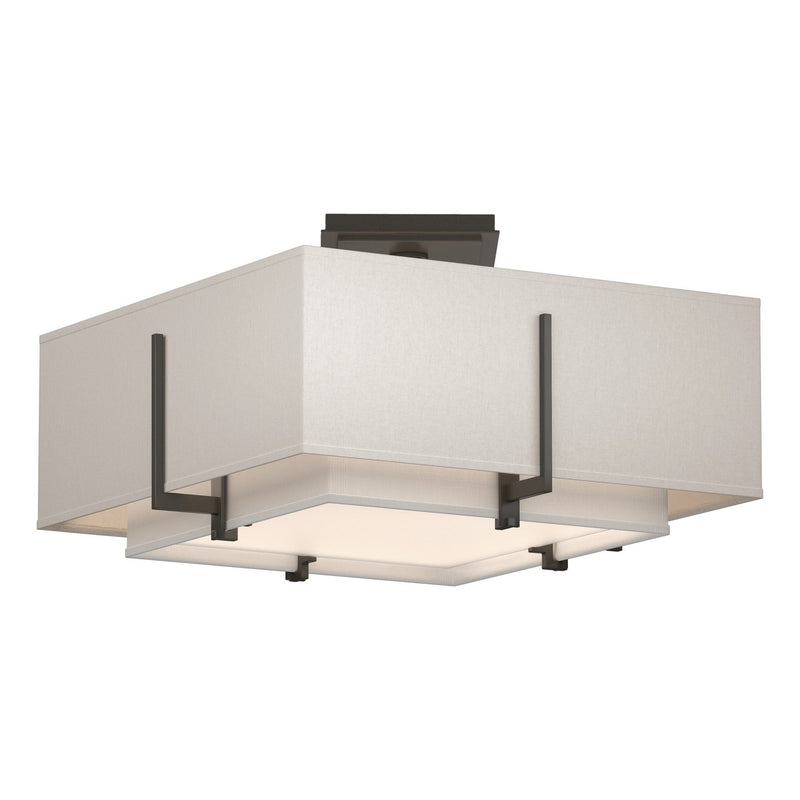 Hubbardton Forge 126507-SKT-07-SF1205-SE1605 Two Light Semi-Flush Mount, Dark Smoke