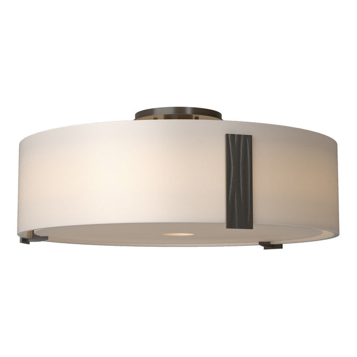 Hubbardton Forge 126751-SKT-07-GG0216 Three Light Semi-Flush Mount, Dark Smoke