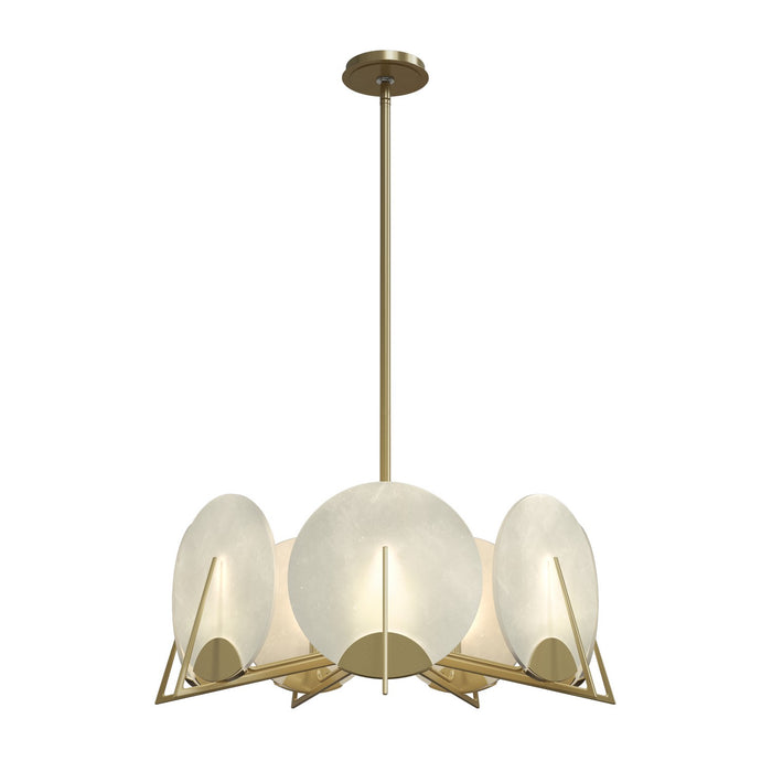 Hubbardton Forge 131059-SKT-MULT-86-AR Seven Light Pendant, Modern Brass