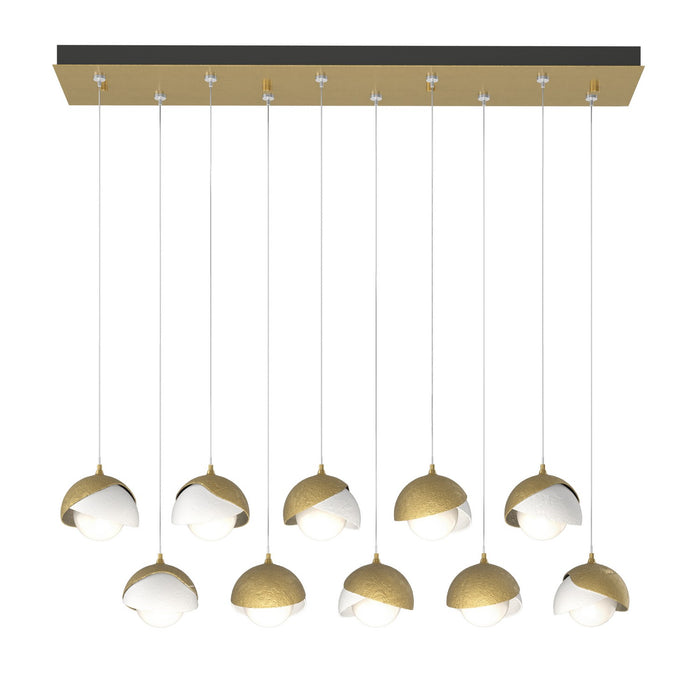 Hubbardton Forge 131205-SKT-STND-86-02-GG0711 LED Pendant, Modern Brass