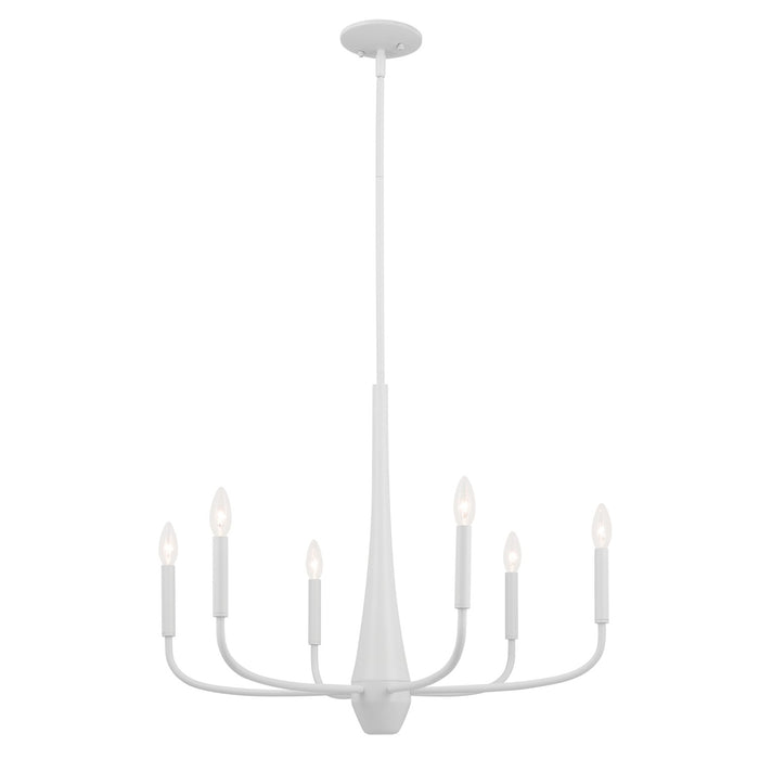 Kichler 52525WH Six Light Chandelier, White