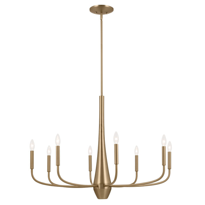 Kichler 52526CPZ Eight Light Chandelier, Champagne Bronze