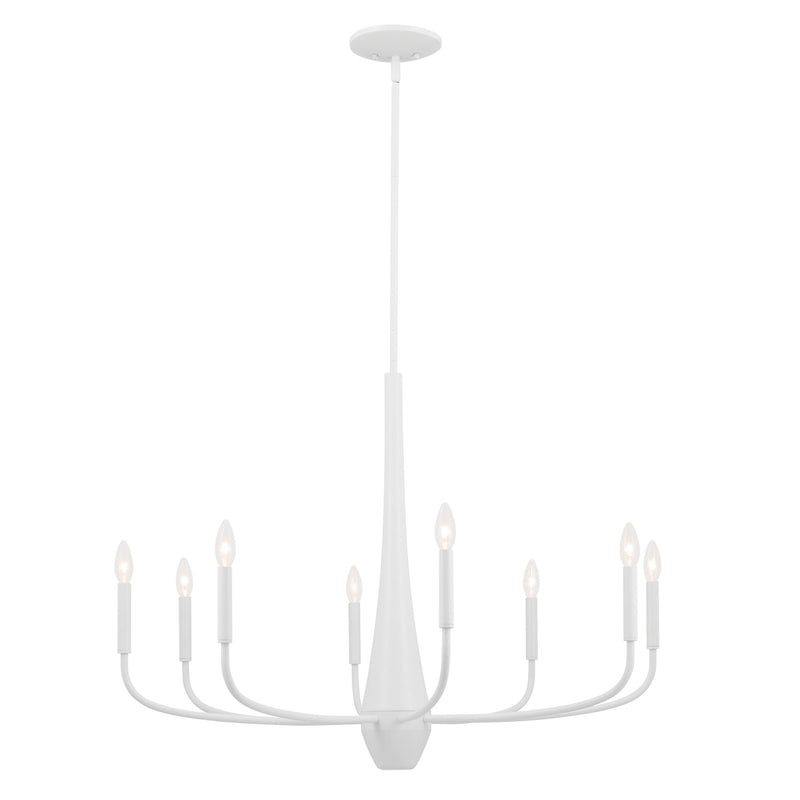 Kichler 52526WH Eight Light Chandelier, White
