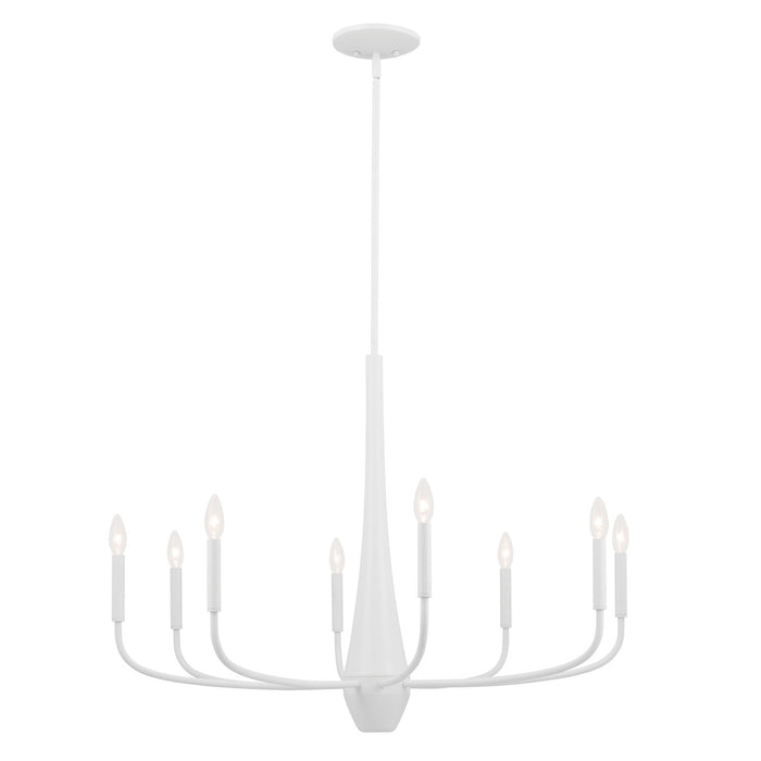 Kichler 52526WH Eight Light Chandelier, White