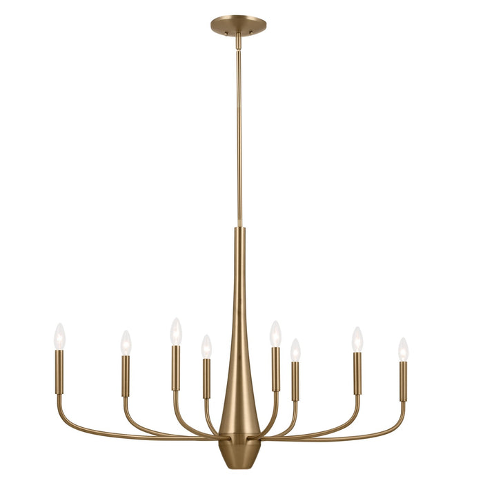 Kichler 52528CPZ Eight Light Chandelier, Champagne Bronze