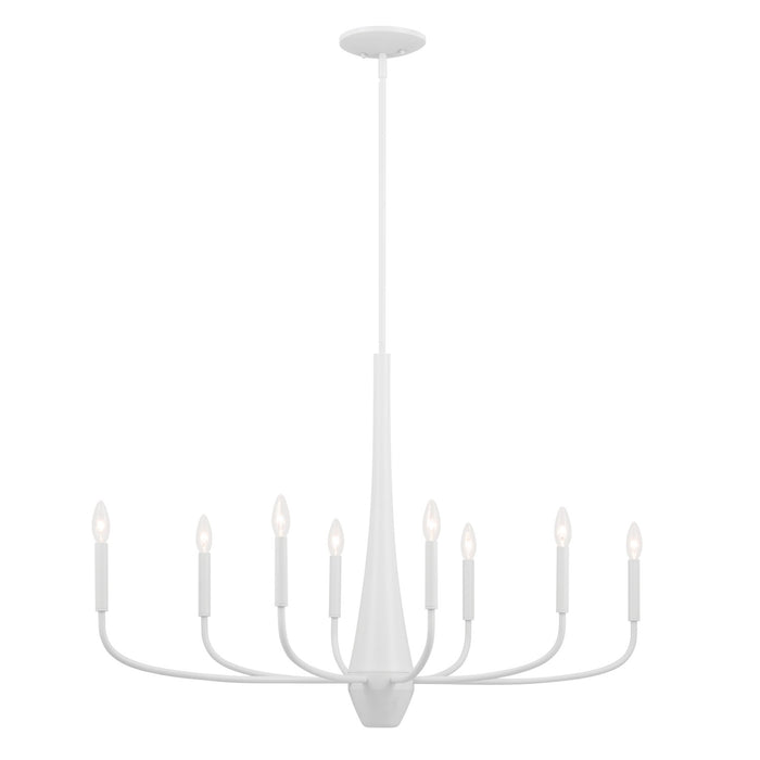 Kichler 52528WH Eight Light Chandelier, White