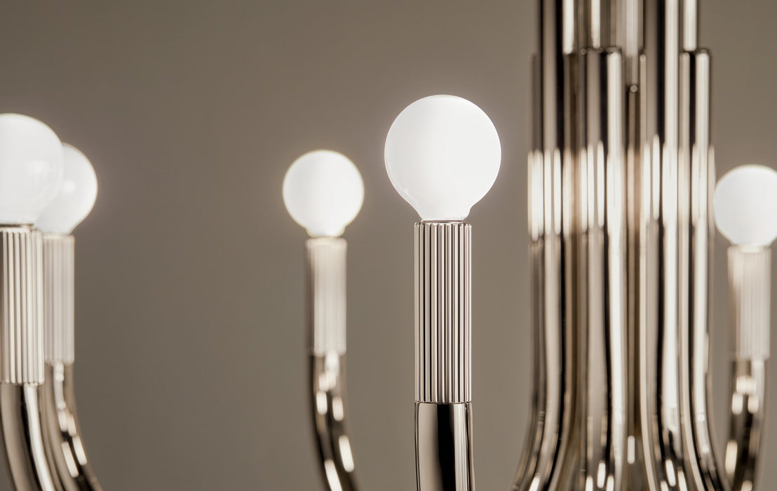 Kichler 52550PN Eight Light Chandelier, Polished Nickel