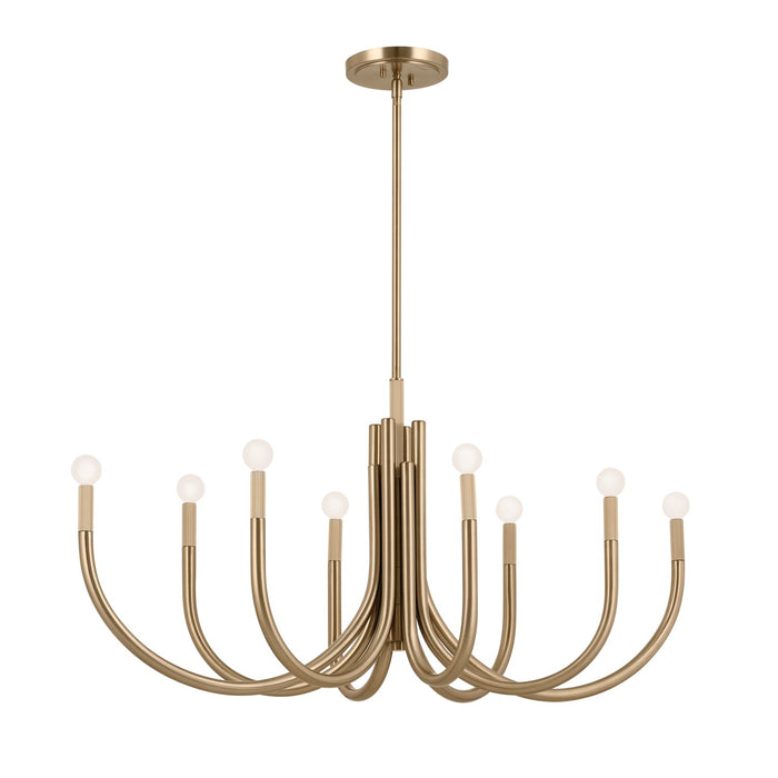 Kichler 52553CPZ Eight Light Chandelier, Champagne Bronze